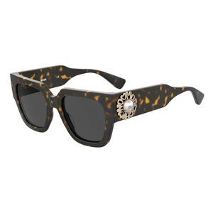Moschino Sunglasses Square Full Rim, Havana Frame and Grey Lens